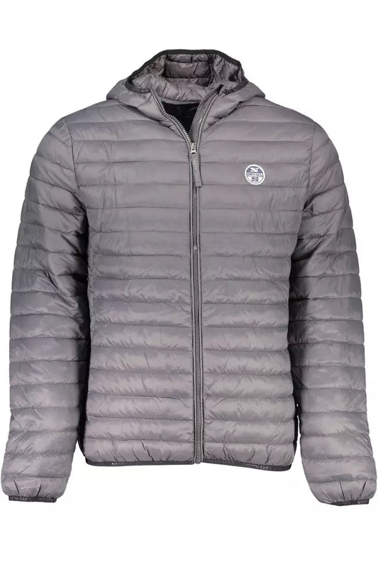 North Sails Sleek Hooded Polyamide Jacket in Gray North Sails