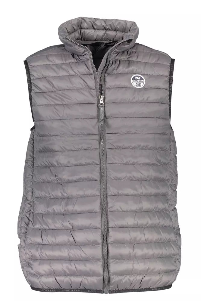 North Sails Sleek Sleeveless Gray Polyamide Vest North Sails