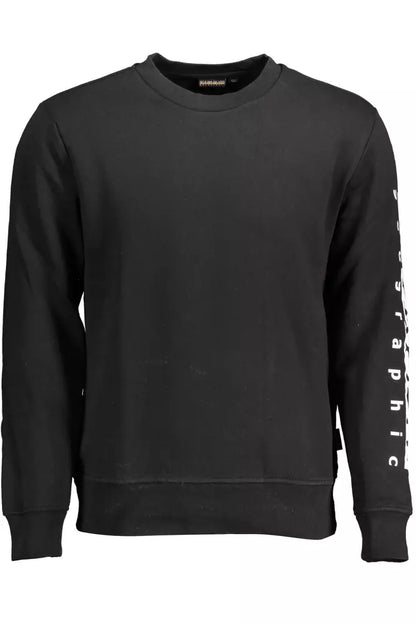 Napapijri Elevate Your Style with a Sleek Black Sweatshirt Napapijri