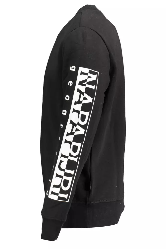 Napapijri Elevate Your Style with a Sleek Black Sweatshirt Napapijri