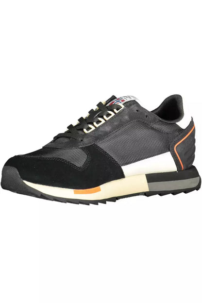 Napapijri Chic Black Sports Sneakers with Contrasting Details Napapijri