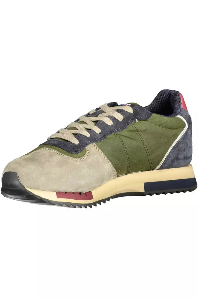 Blauer Sleek Green Lace-Up Sports Sneakers Blauer