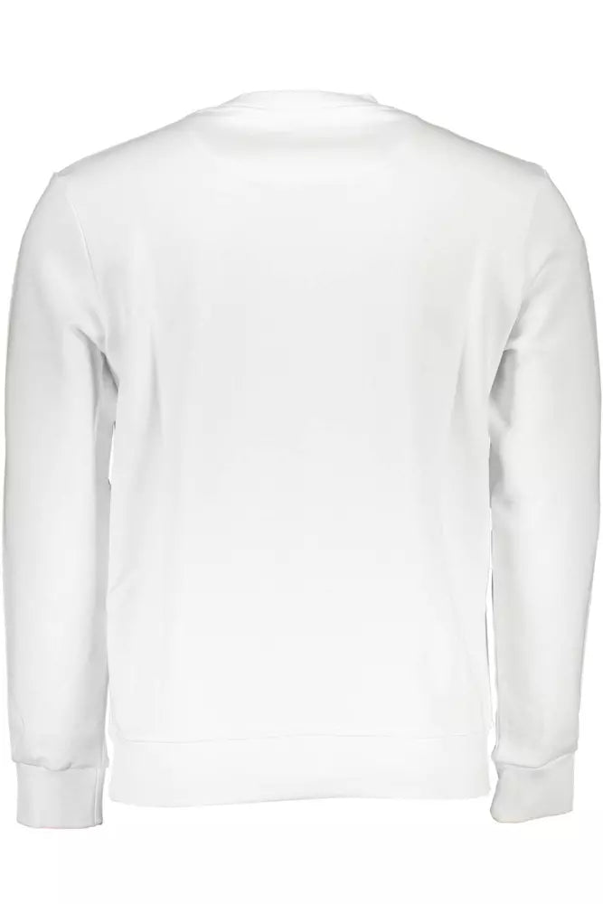 North Sails Elegant White Sweater with Timeless Print North Sails