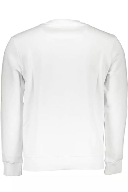 North Sails Elegant White Sweater with Timeless Print North Sails