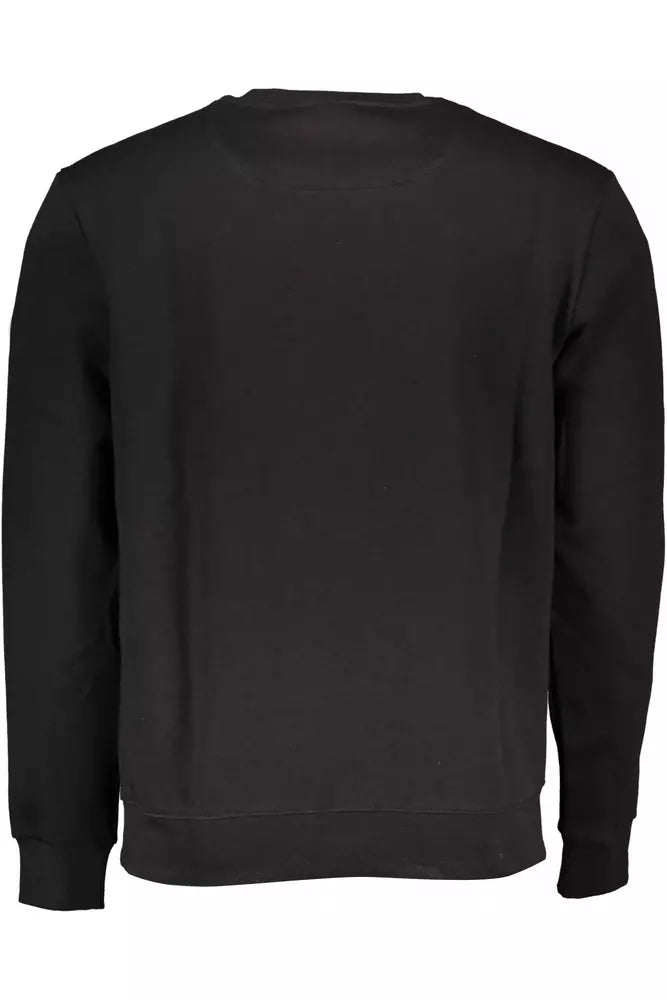 North Sails Sleek Black Cotton Blend Crewneck Sweatshirt North Sails