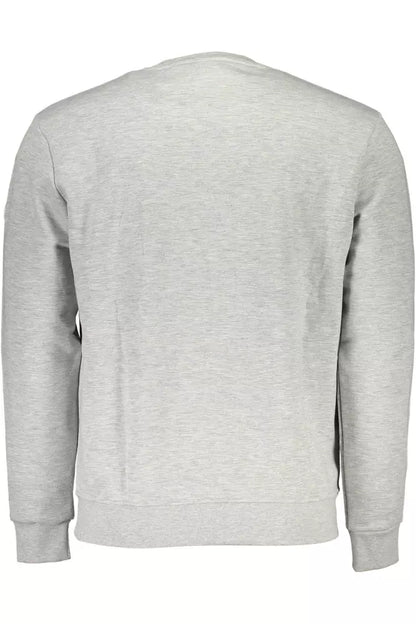 North Sails Elegant Gray Round Neck Cotton Blend Sweatshirt North Sails