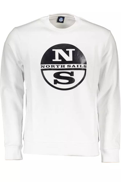 North Sails White Cotton Men Sweater