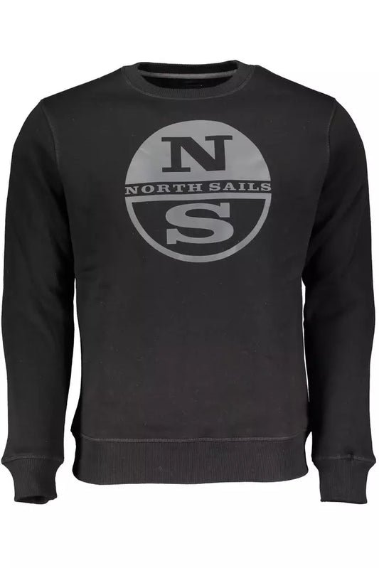 North Sails Elevated Casual Black Sweatshirt with Print North Sails