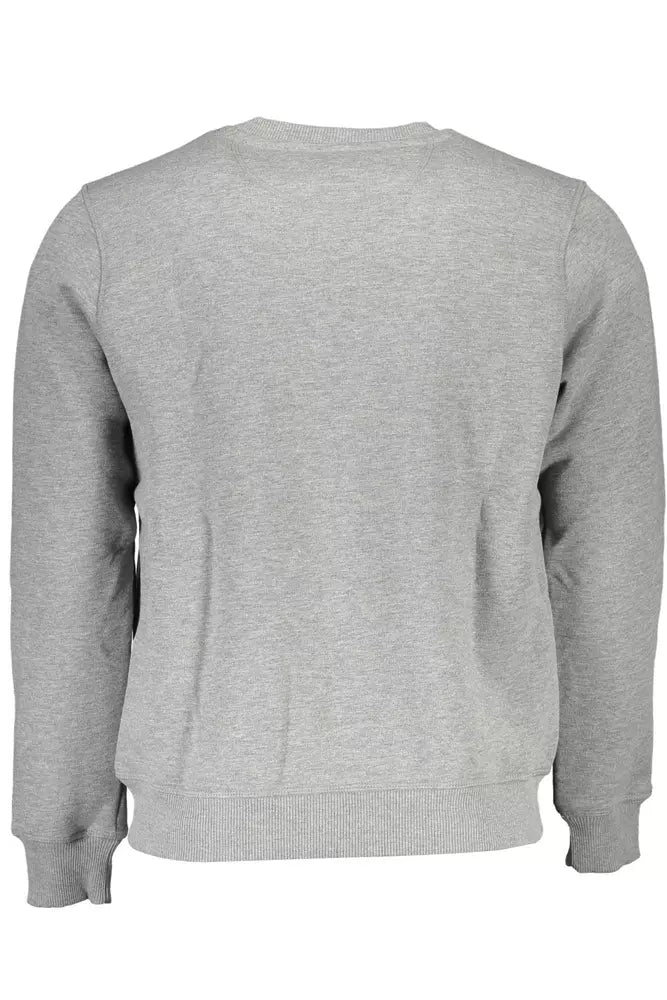 North Sails Gray Round Neck Logo Sweatshirt North Sails