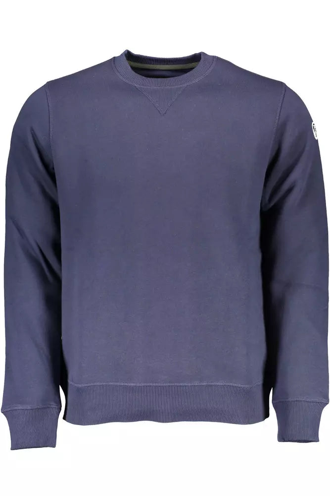 North Sails Chic Blue Crewneck Sweater with Logo Detail North Sails