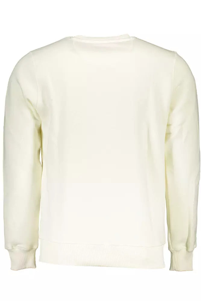 North Sails Elegant White Round Neck Sweatshirt North Sails