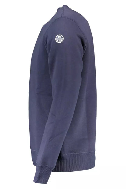 North Sails Chic Blue Crewneck Sweater with Logo Detail North Sails