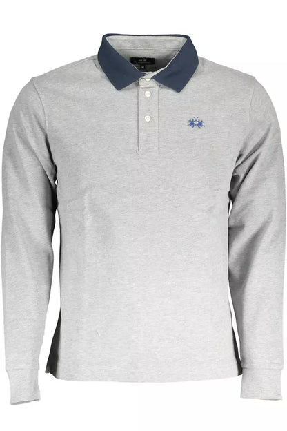 La Martina Elegant Long-Sleeved Polo with Contrasting Details La Martina