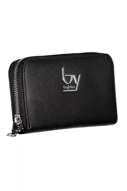 BYBLOS Sleek Black Polyethylene Zip Wallet BYBLOS