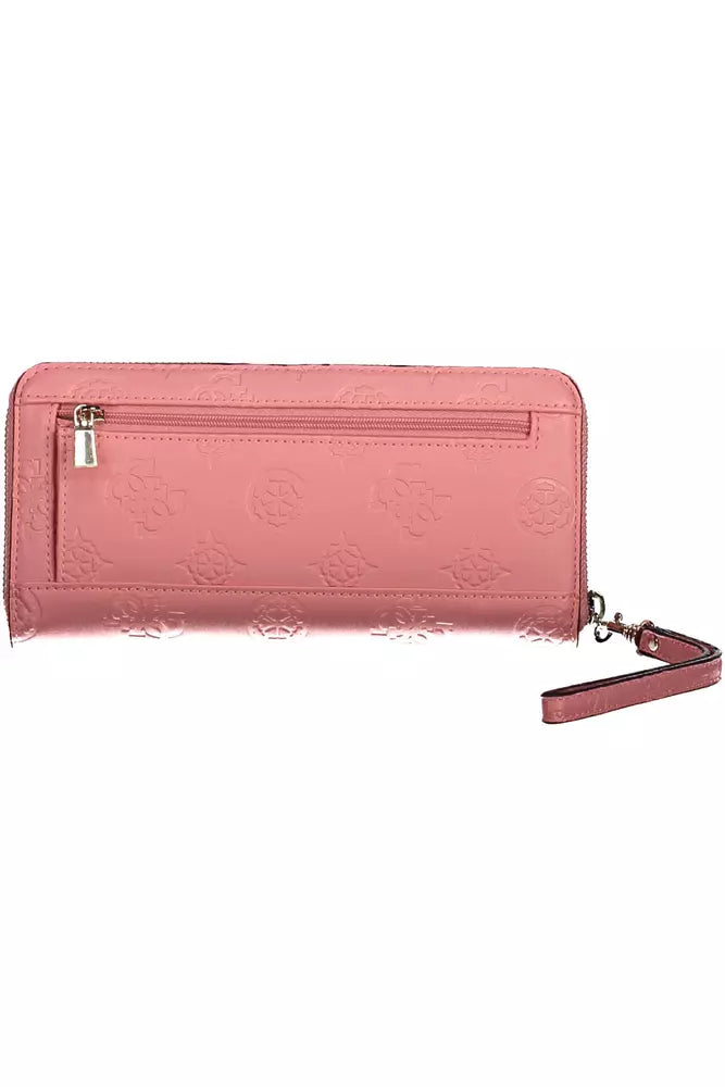 Guess Jeans Chic Pink Wallet with Contrasting Details Guess Jeans