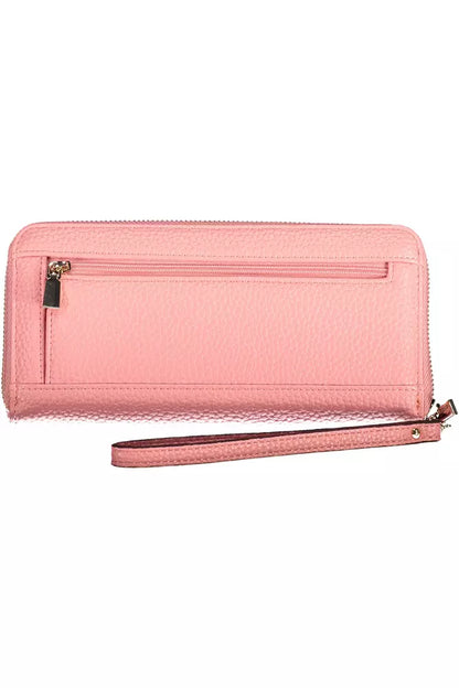 Guess Jeans Chic Pink Wallet with Contrasting Details Guess Jeans