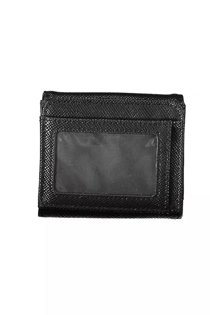 Guess Jeans Sleek Black Polyethylene Wallet with Logo Guess Jeans