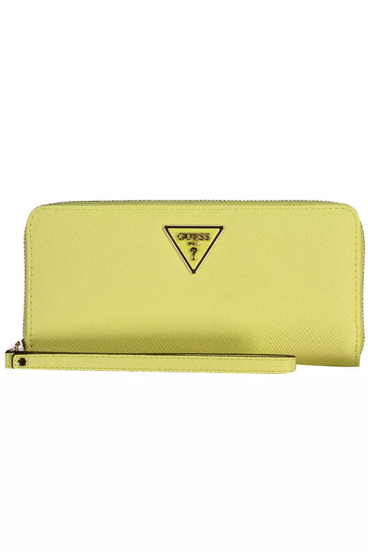 Guess Jeans Chic Yellow Polyethylene Compact Wallet Guess Jeans