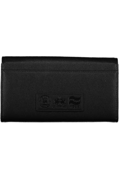 La Martina Elegant Black Polyethylene Wallet with Logo La Martina