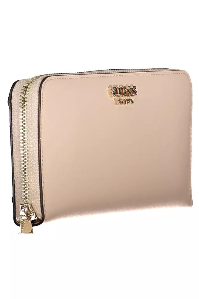 Guess Jeans Chic Pink Polyethylene Multi-Compartment Wallet Guess Jeans