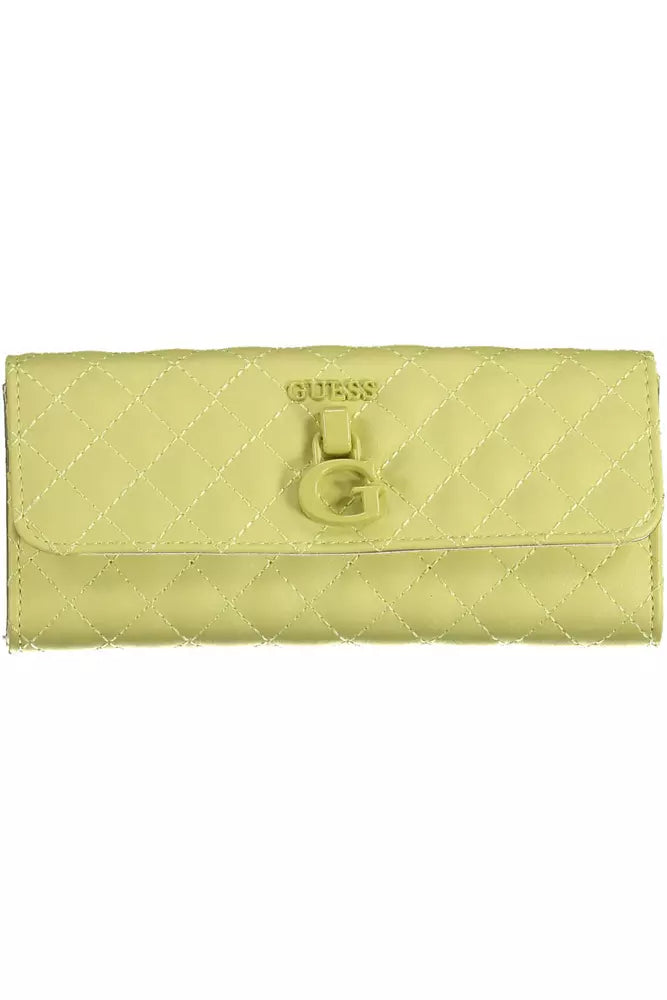 Guess Jeans Chic Sunshine Yellow Tri-Fold Wallet Guess Jeans