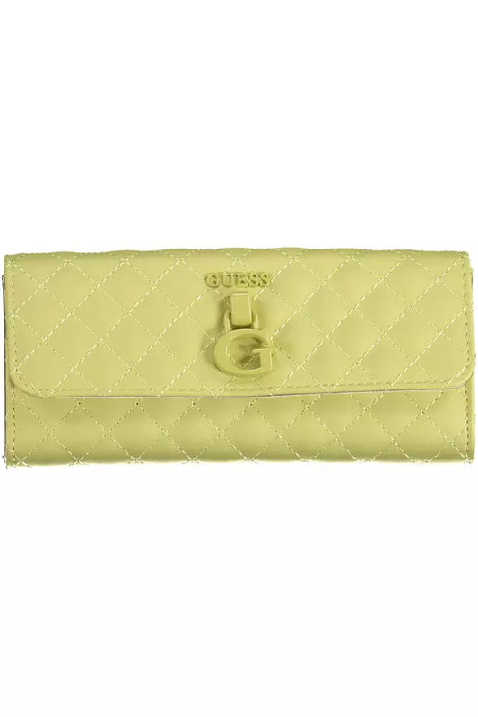 Guess Jeans Chic Sunshine Yellow Tri-Fold Wallet Guess Jeans