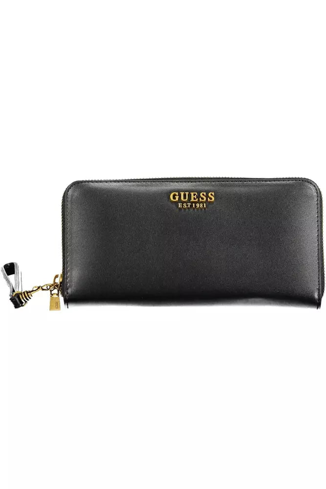 Guess Jeans Chic Black Polyethylene Multi-Compartment Wallet Guess Jeans