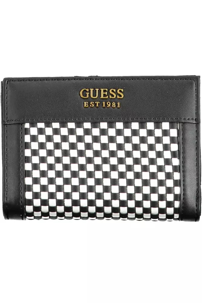 Guess Jeans Sleek Black Polyethylene Wallet with Contrasting Details Guess Jeans