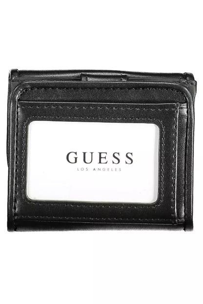 Guess Jeans Sleek Black Polyethylene Dual-Compartment Wallet Guess Jeans