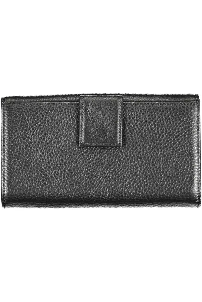 Coccinelle Elegant Dual-Part Leather Wallet in Classic Black Coccinelle