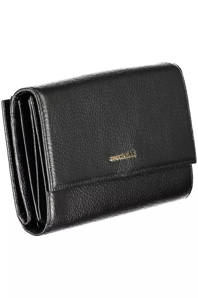 Coccinelle Elegant Dual-Part Leather Wallet in Classic Black Coccinelle