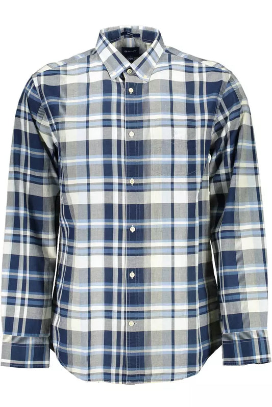 Gant Elegant Blue Cotton Long Sleeve Shirt Gant