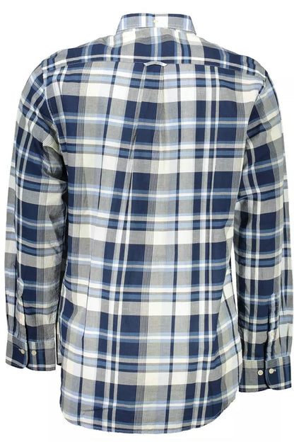 Gant Elegant Blue Cotton Long Sleeve Shirt Gant