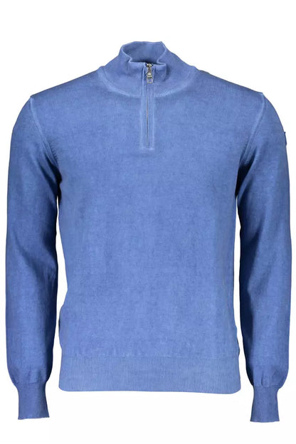 North Sails Elegant Long-Sleeved Half-Zip Blue Sweater North Sails