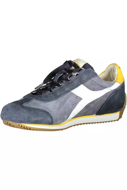 Diadora Contemporary Blue Lace-Up Sports Sneakers Diadora