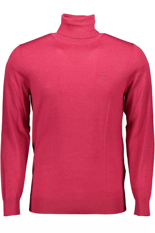 Gant Elegant Wool Mock Neck Sweater in Pink Gant