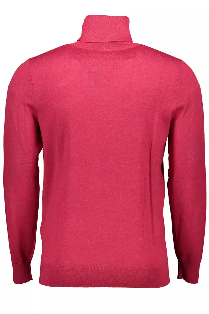 Gant Elegant Wool Mock Neck Sweater in Pink Gant