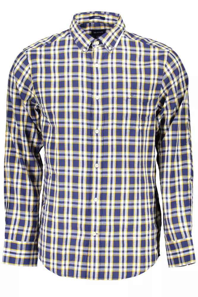 Gant Refined Blue Cotton Long Sleeve Shirt Gant