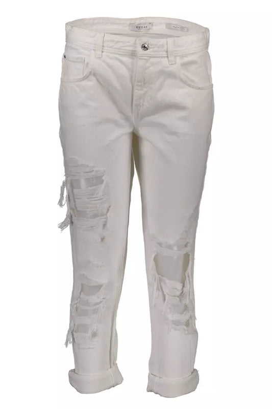 Guess Jeans Chic White Distressed Denim Enchantress Guess Jeans