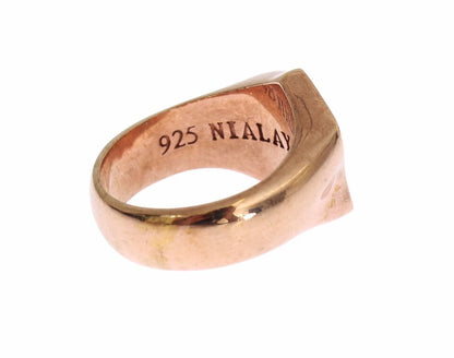 Nialaya Chic Pink Gold Plated Sterling Silver Ring Nialaya