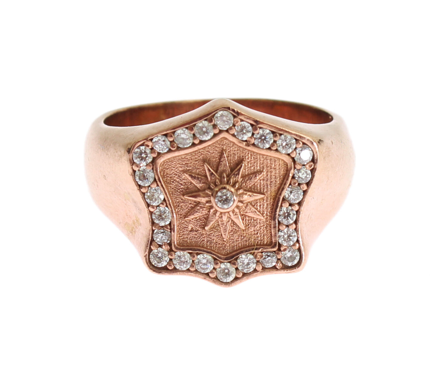 Nialaya Chic Pink Gold Plated Sterling Silver Ring Nialaya