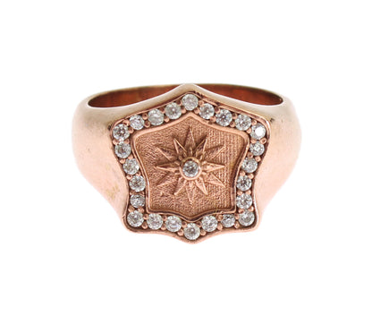 Nialaya Chic Pink Gold Plated Sterling Silver Ring Nialaya