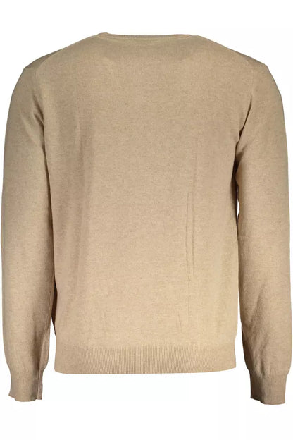 La Martina Elegant Beige Wool-Blend Sweater for Men La Martina