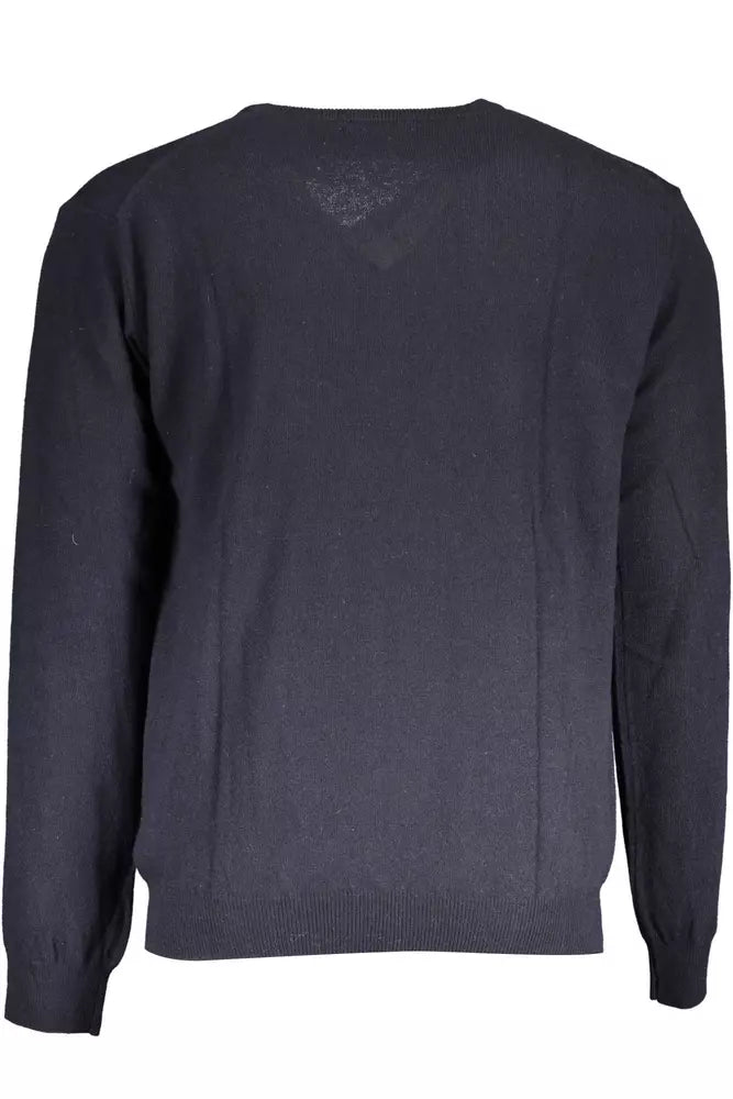 La Martina Elegant V-Neck Wool Blend Sweater La Martina