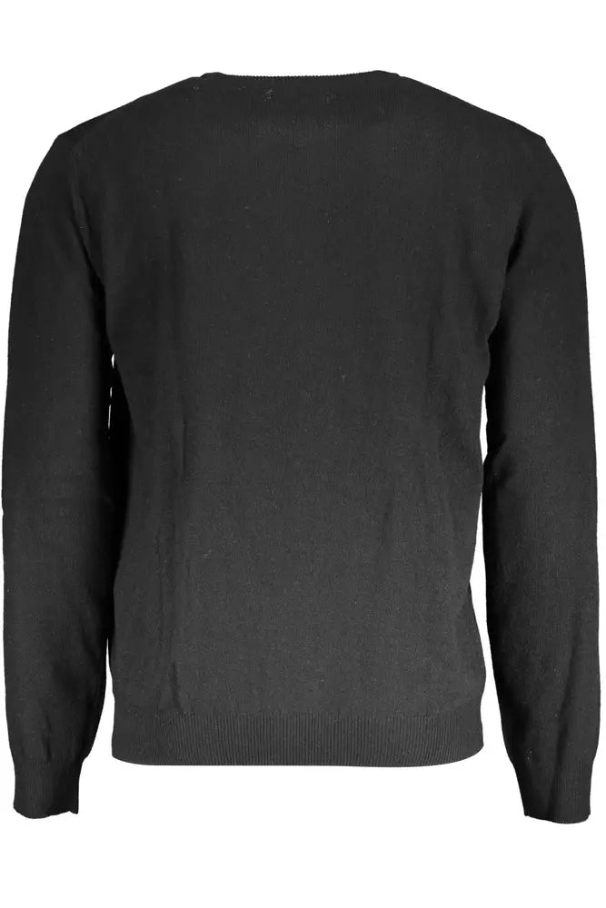 La Martina Elegant Black Wool-Cashmere Sweater La Martina