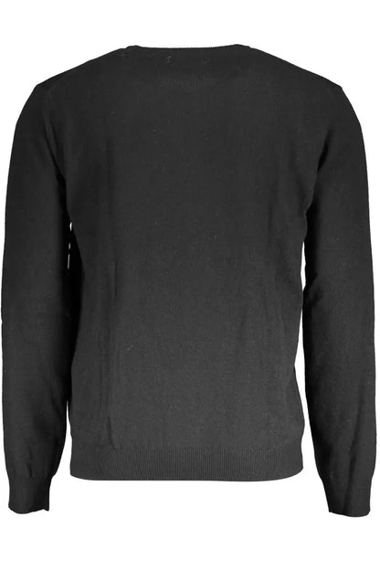 La Martina Elegant Black Wool-Cashmere Sweater La Martina