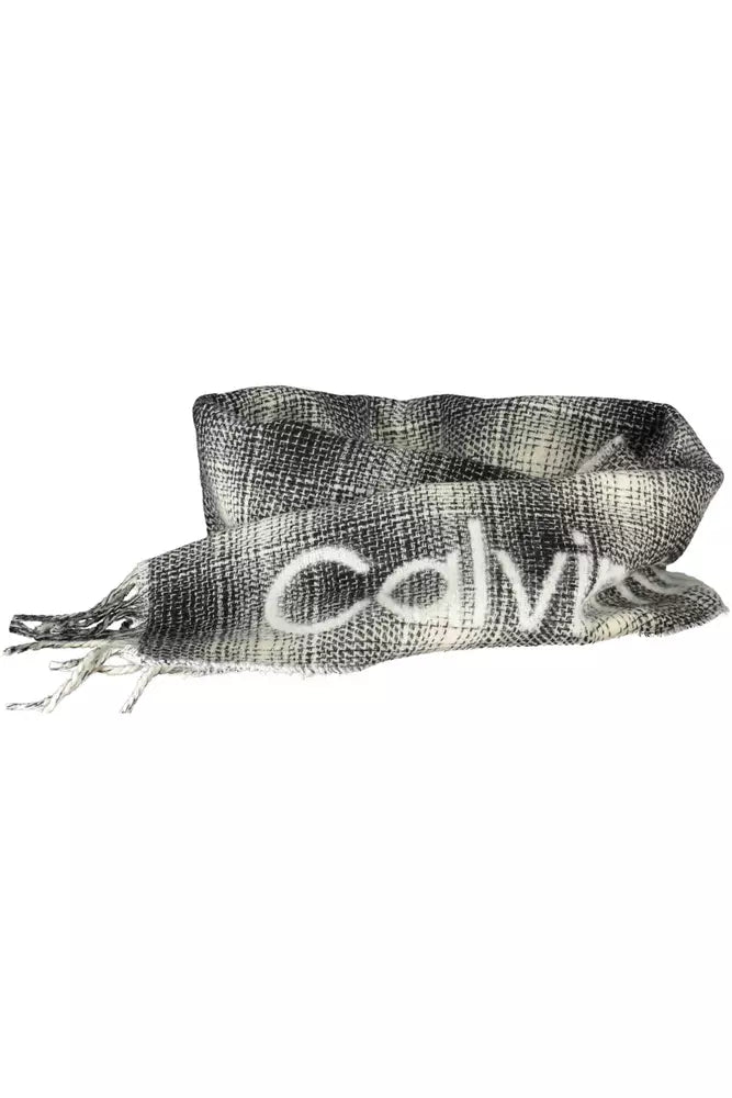 Calvin Klein White Wool Men Scarf