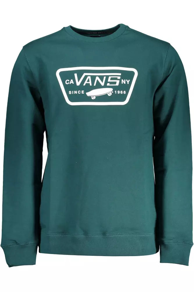 Vans Green Logo Print Round Neck Sweatshirt Vans