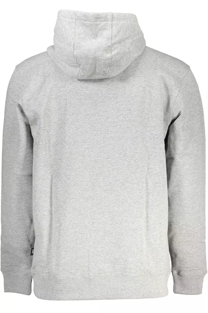 Vans Sleek Gray Hooded Sweatshirt with Central Pocket Vans