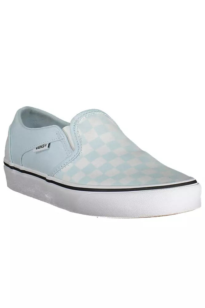 Vans Chic Light Blue Sporty Sneakers with Logo Accent Vans